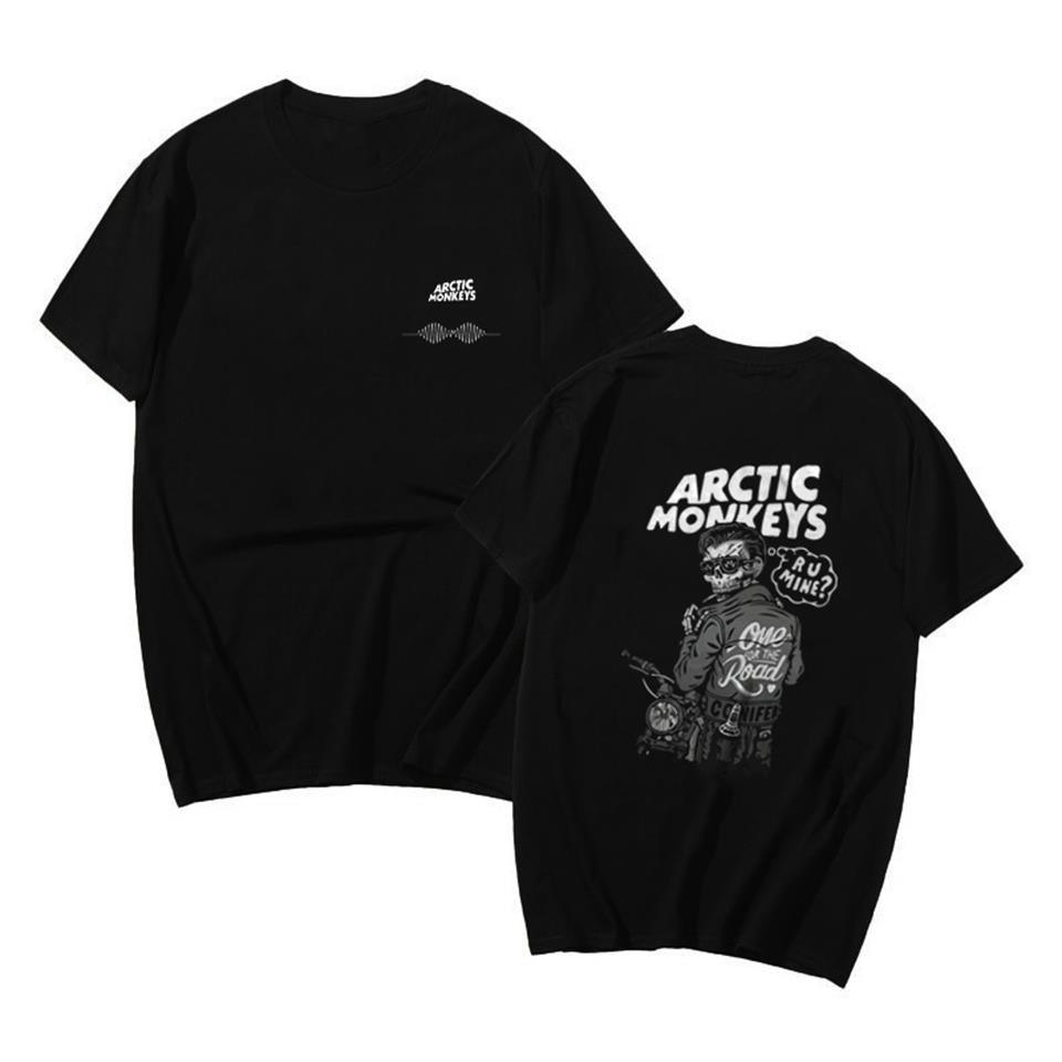 ESC BUTİK Rock Serisi Arctic Monkeys Sırt Baskılı Siyah Unisex Oversize T-shirt