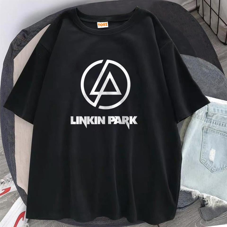 ESC BUTİK Rock Serisi Linkin Park Logo Siyah Unisex Oversize T-shirt