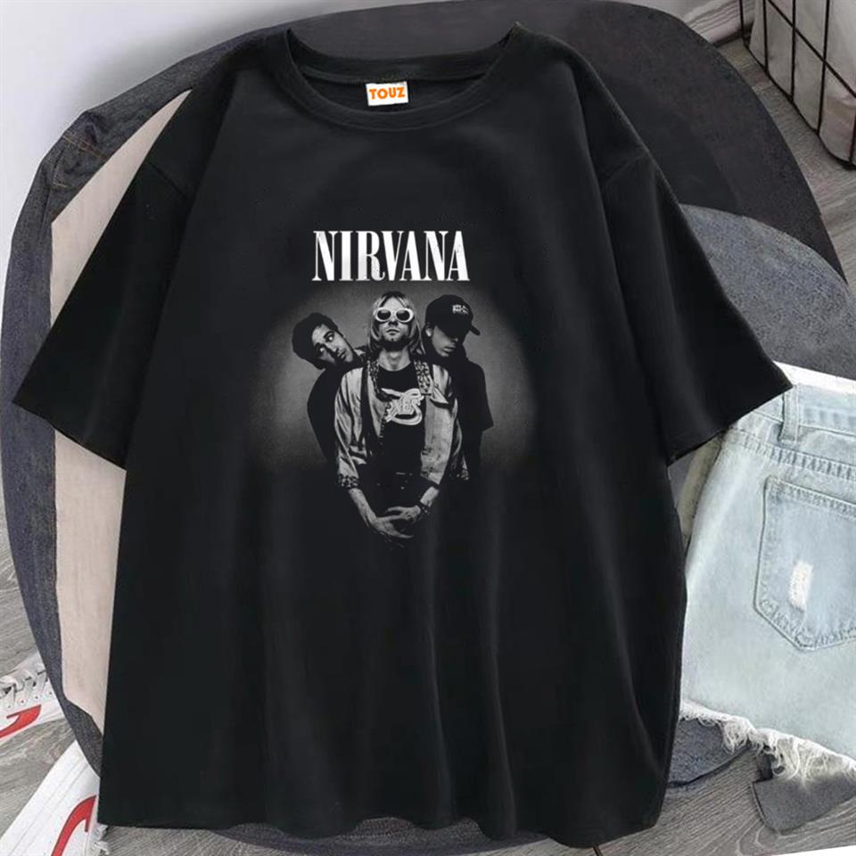 ESC BUTİK Rock Serisi Nirvana Artists Siyah Unisex Oversize T-shirt