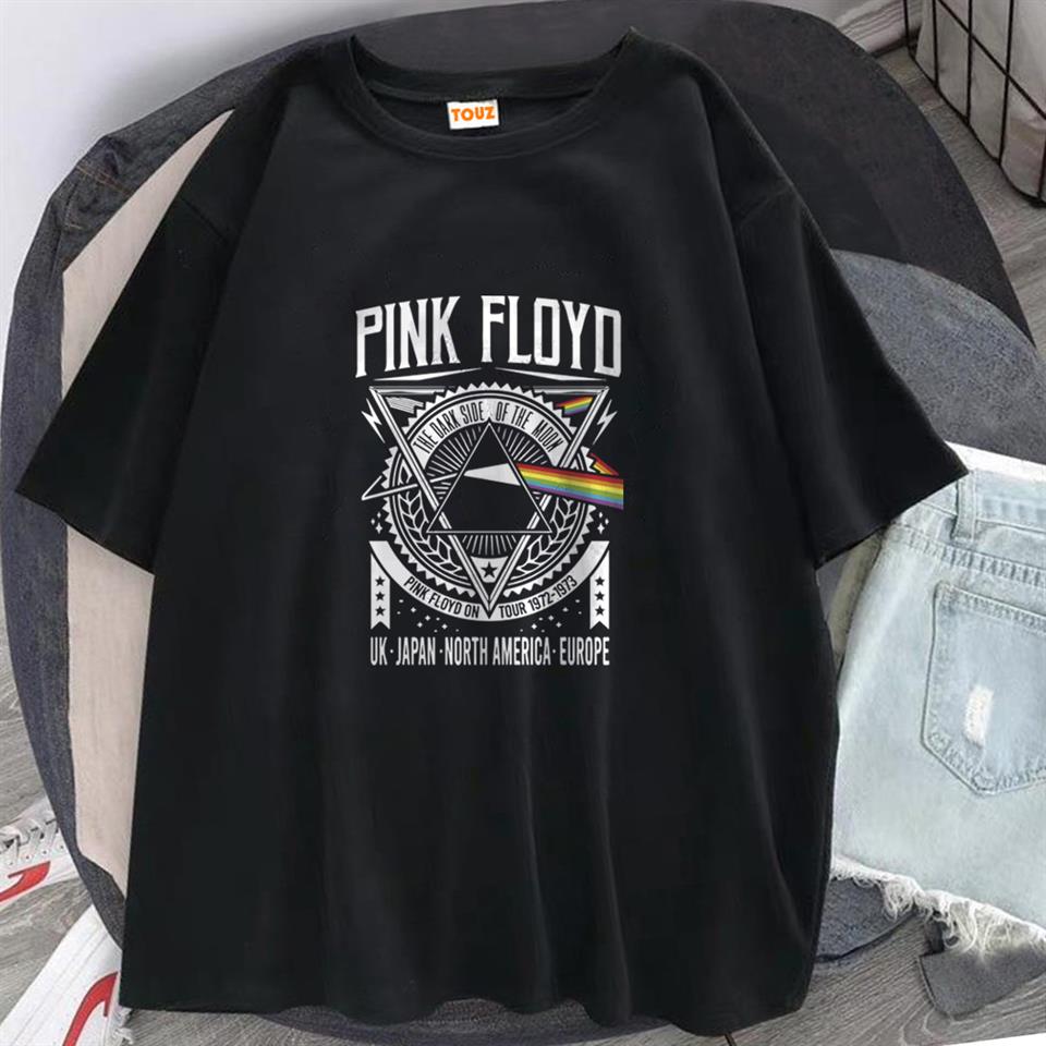 ESC BUTİK Rock Serisi Pink Floyd Siyah Unisex Oversize T-shirt