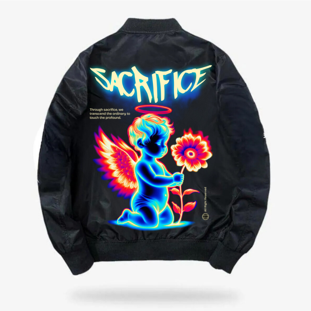 ESC BUTİK Sacrifice Baskılı Unisex Bomber Ceket