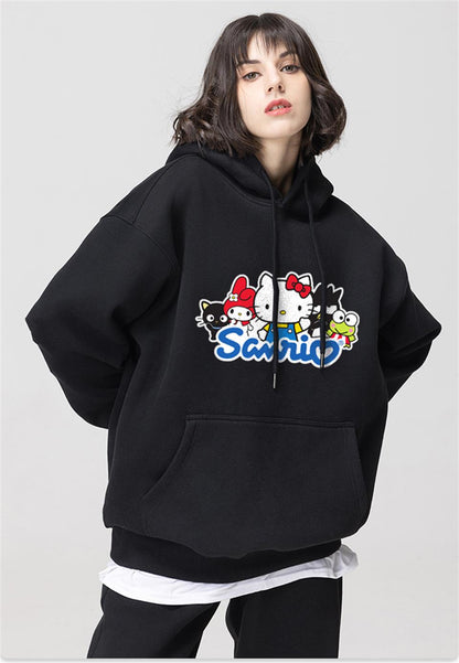 ESC BUTİK Sanrio Siyah Kapüşonlu Sweatshirt