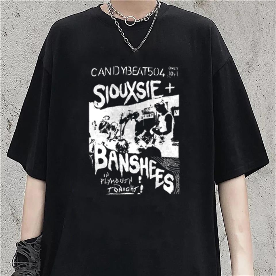 ESC BUTİK Siouxsie Banshees Siyah Unisex Oversize T-shirt