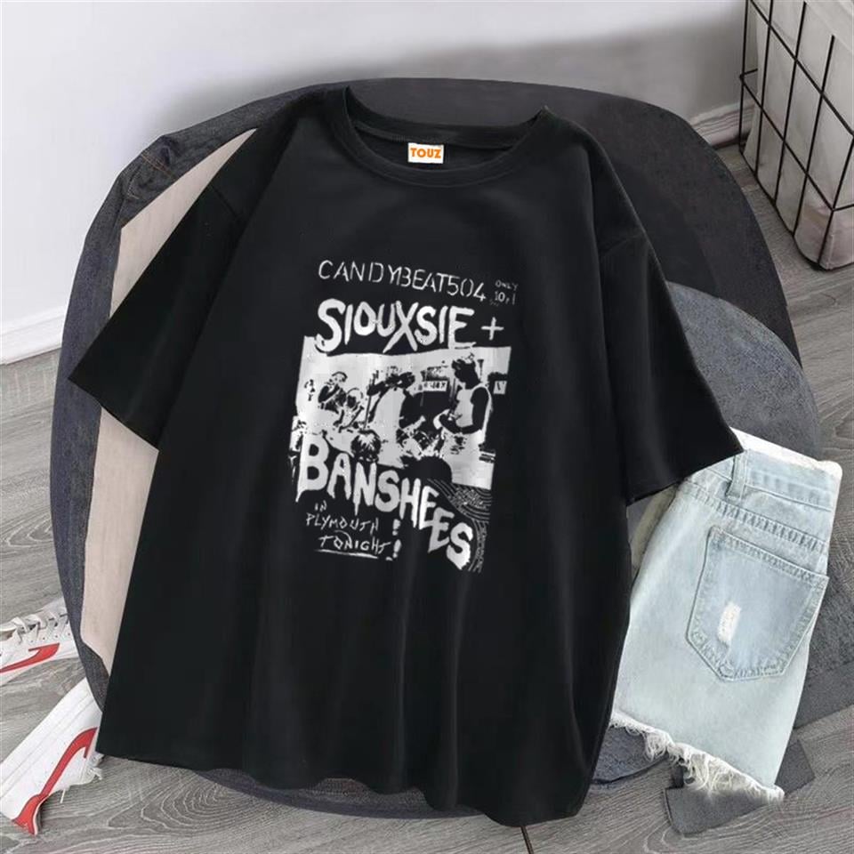 ESC BUTİK Siouxsie Banshees Siyah Unisex Oversize T-shirt