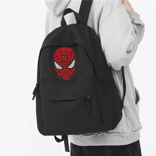 ESC BUTİK Spider-Man Head Baskılı Unisex Sırt Çantası