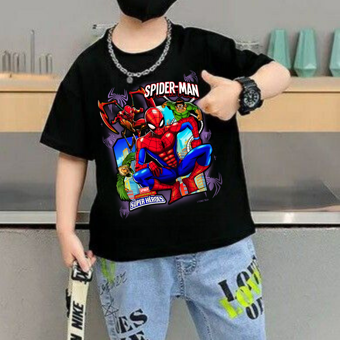 ESC BUTİK Spider-Man Kids Baskılı T-shirt