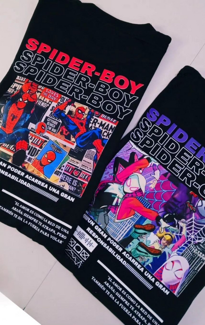 ESC BUTİK SpiderGirl Detail Oversize Unisex T-Shirt