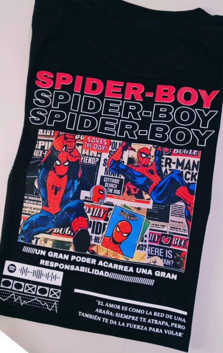 ESC BUTİK SpiderGirl Detail Oversize Unisex T-Shirt