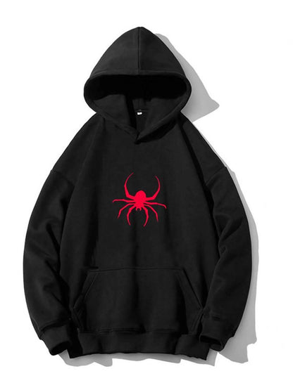 ESC BUTİK Spider Siyah Kapşonlu Sweatshirt