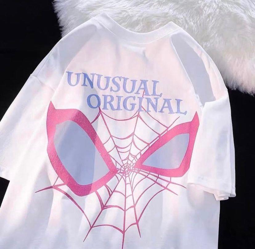 ESC BUTİK Spider Web Couple Baskılı T-shirt