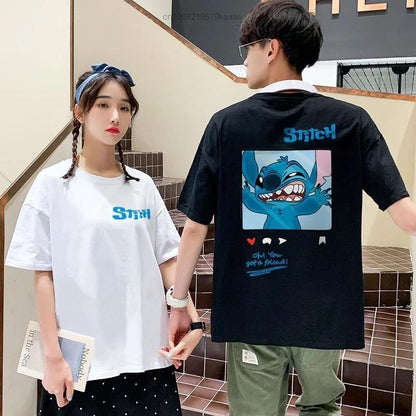 ESC BUTİK Stitch Baskılı Oversize T-shirt  ( Tek Gönderilir Lütfen Renk Seçin )