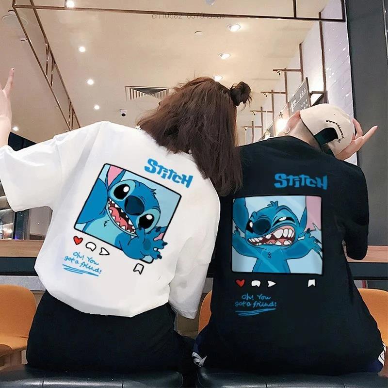 ESC BUTİK Stitch Baskılı Oversize T-shirt  ( Tek Gönderilir Lütfen Renk Seçin )