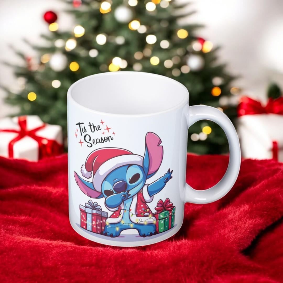 ESC BUTİK Stitch Christmas Detail Baskılı Yeni Yıl Kupa