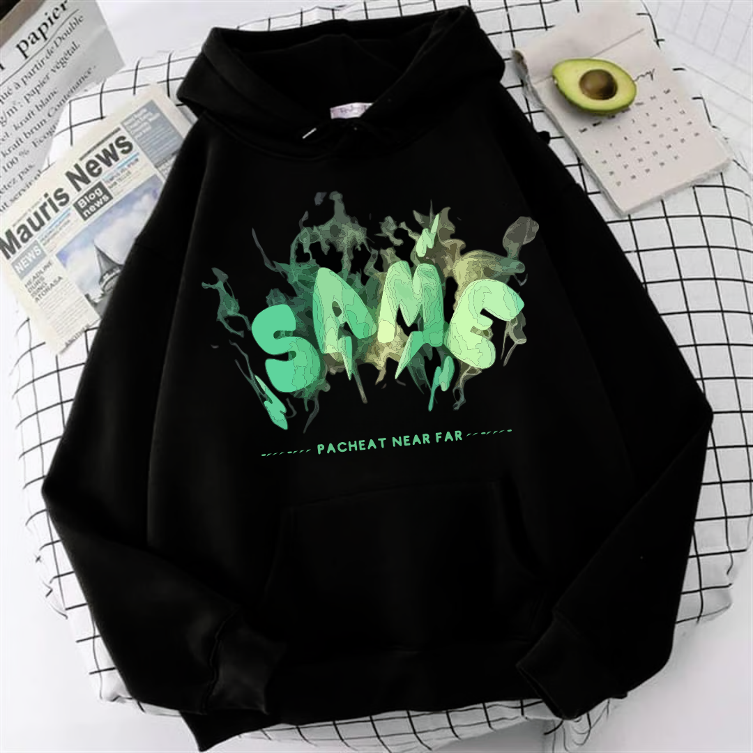 ESC BUTİK Street Wear Same Oversize Unisex Siyah Sweatshirt