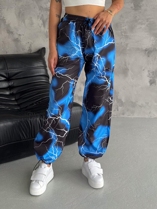 ESC BUTİK Streetwear Şimşek Desen Eşofman Altı