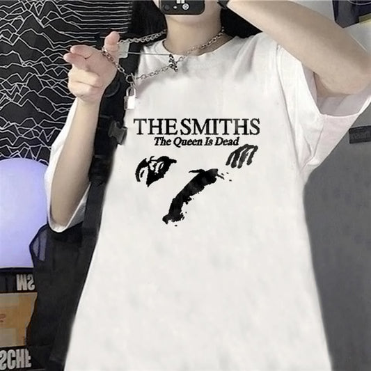 ESC BUTİK The Smiths Beyaz Unisex Oversize T-shirt