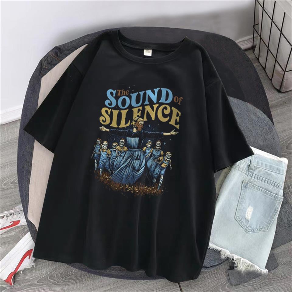 ESC BUTİK The Sound Of Silence Siyah Unisex Oversize T-shirt