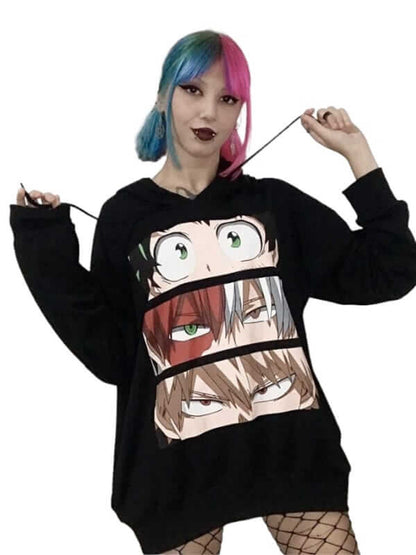 ESC BUTİK Touz My Hero Academia - Mix Eyes (Unisex) Kapşonlu