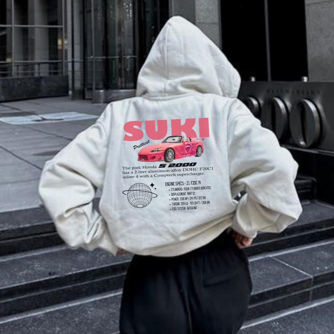 ESC BUTİK Unisex Nissan Suki Sweatshirt Beyaz