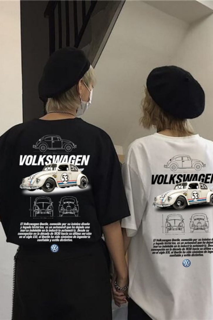 ESC BUTİK Volkswagen Beetle Retro Baskılı T-shirt