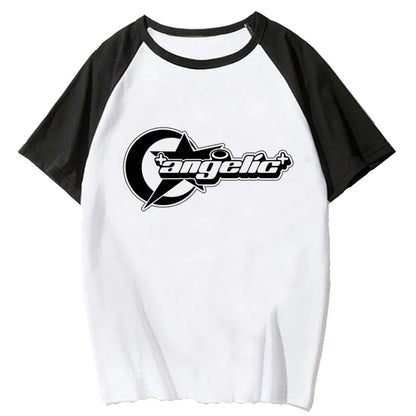 ESC BUTİK Y2k Angelic Beyaz Reglan Kol Oversize T-shirt