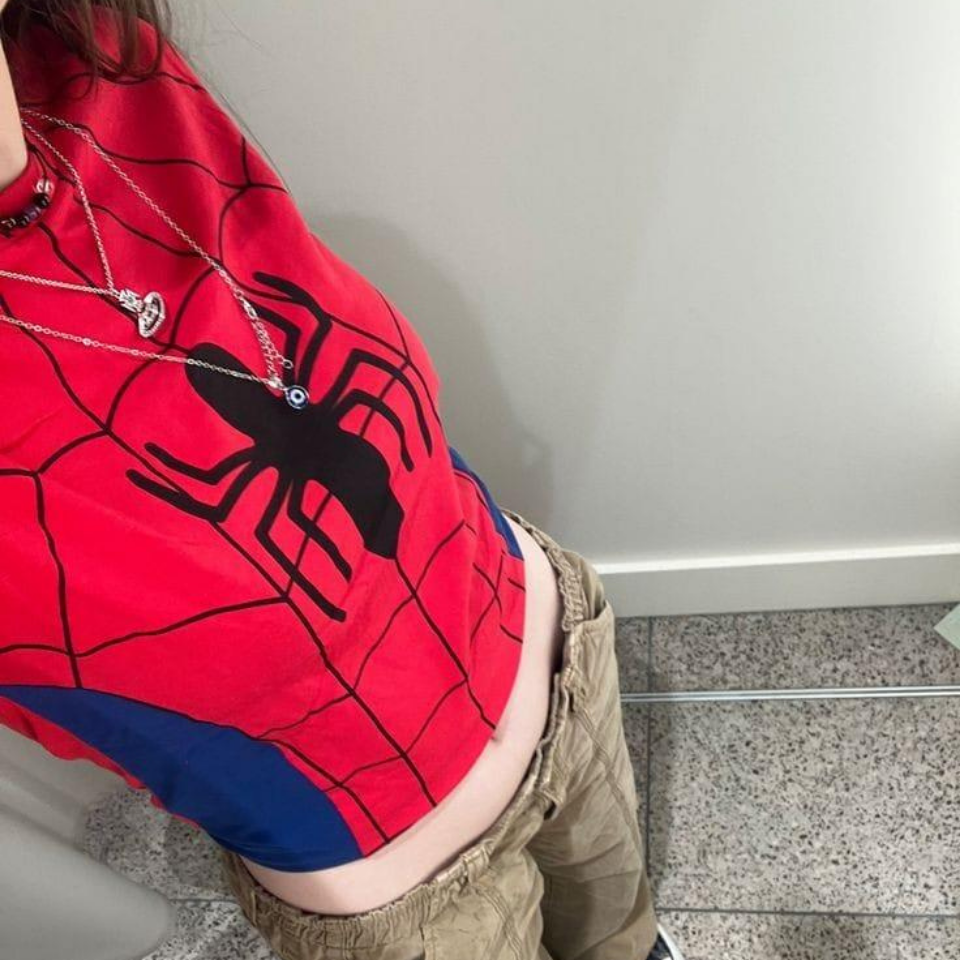 ESC BUTİK Y2k Kırmızı Spider Crop