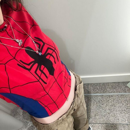 ESC BUTİK Y2k Kırmızı Spider Crop