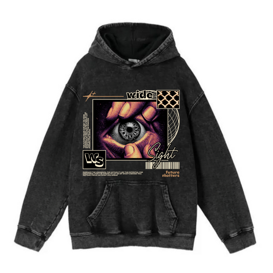 ESC BUTİK Yıkamalı The Wide Vintage Kapüşonlu Sweatshirt