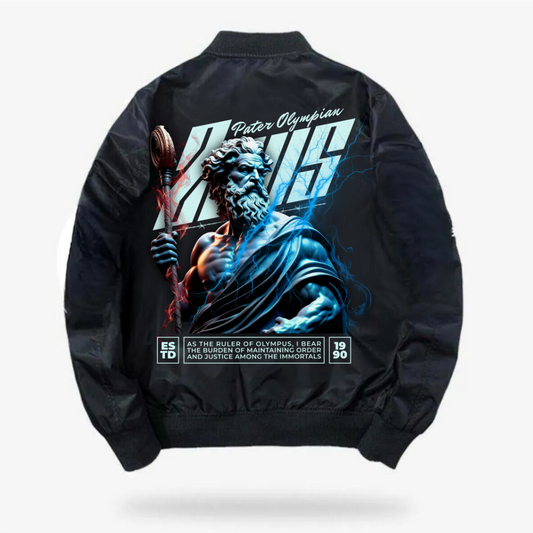 ESC BUTİK Zeus Baskılı Unisex Bomber Ceket