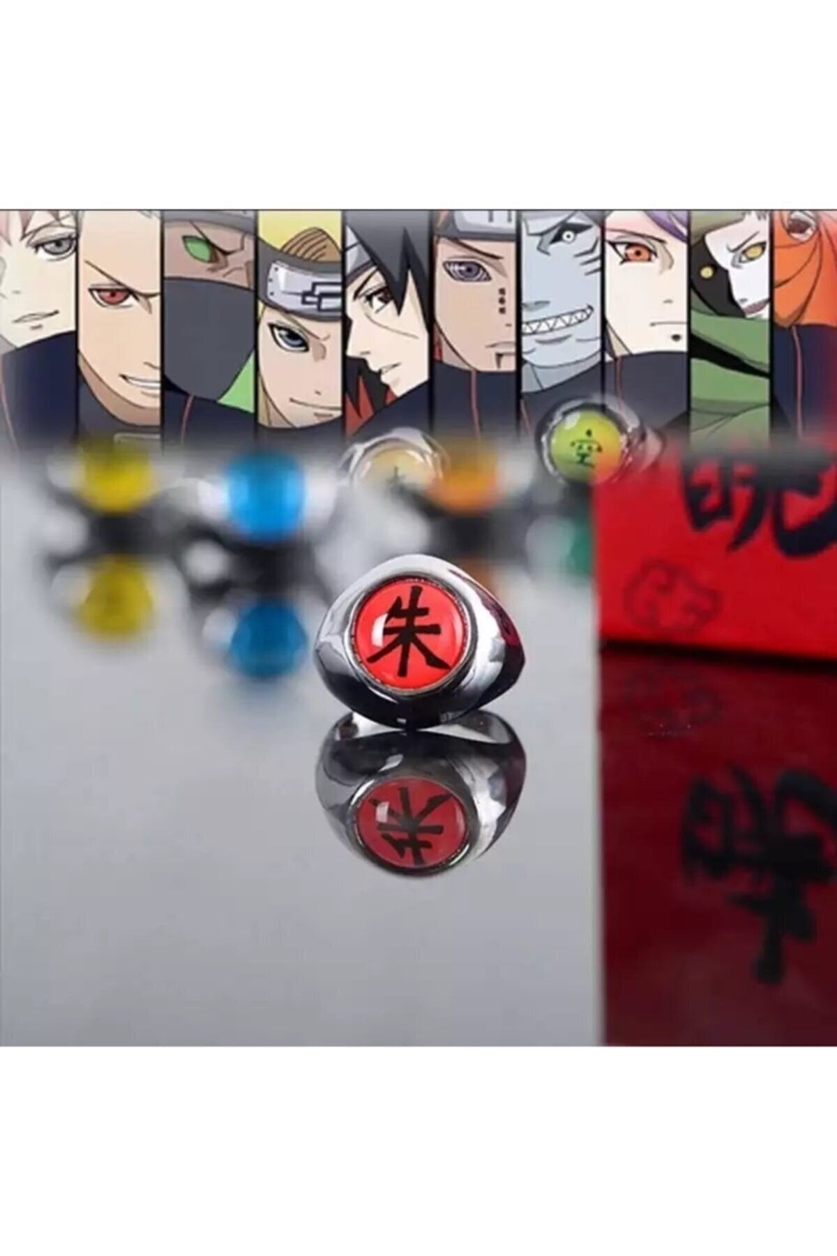 Anime Cosplay Naruto Akatsuki Itachi Ayarlanabilir Yüzük