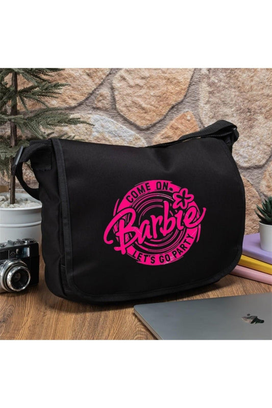 Barbie Logo Baskılı Unisex Postacı Çantası