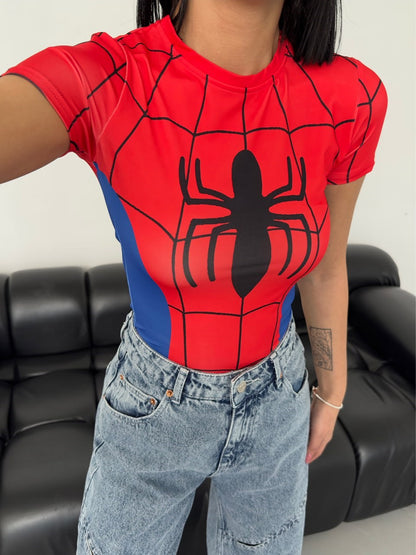 Cosplay Retro Red-Spider  Body T-Shirt