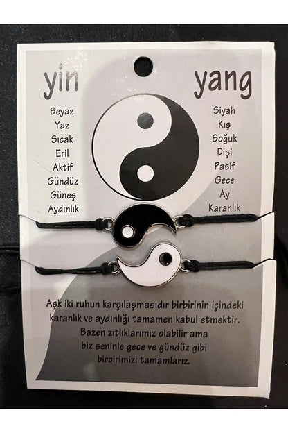 2 Adet Ying Yang Hediyelik Çift Bileklik Sevgili Bilekliği