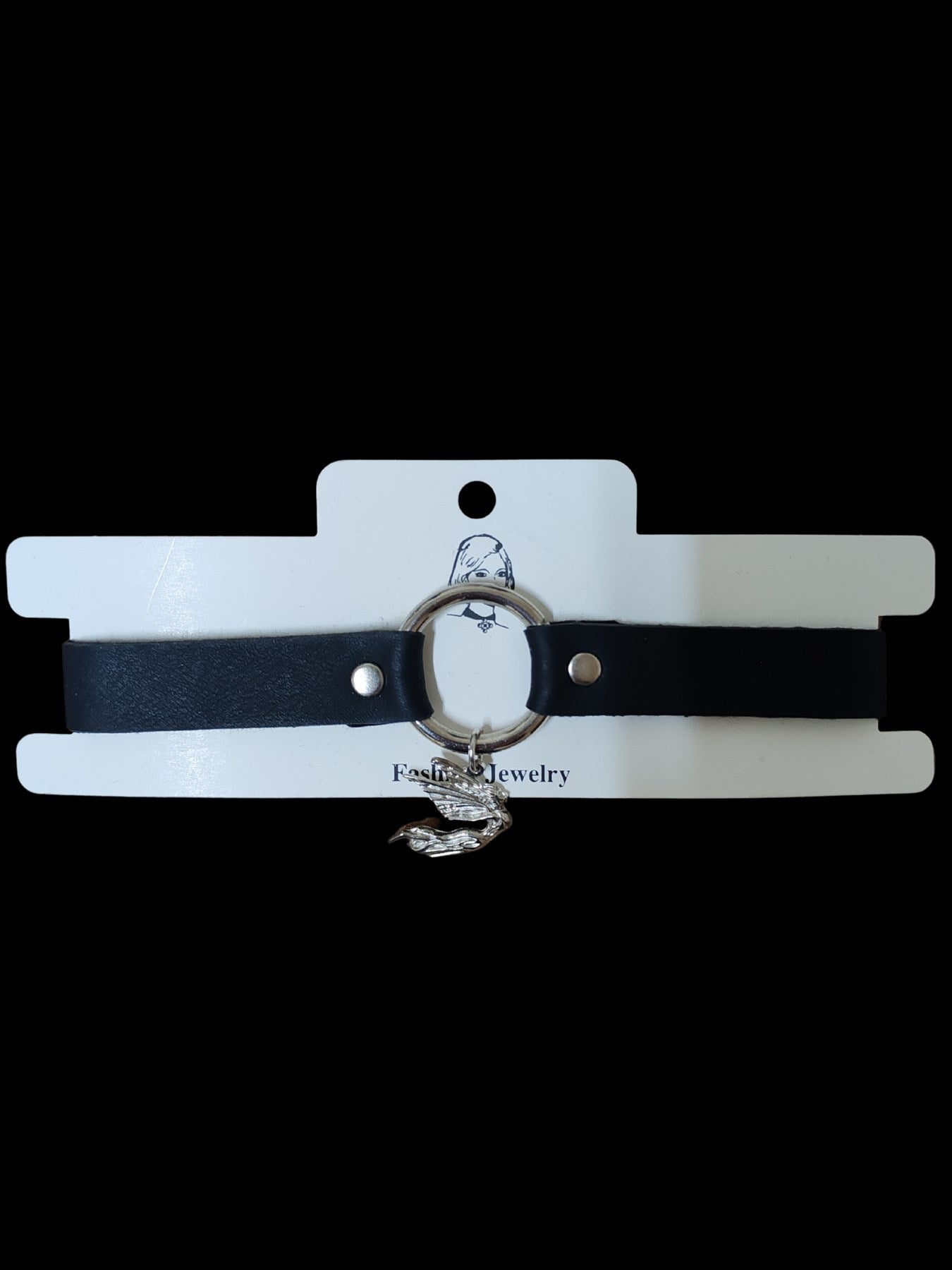 Antik Gümüş Kaplama Kelebek angle Gothic Choker Kolye